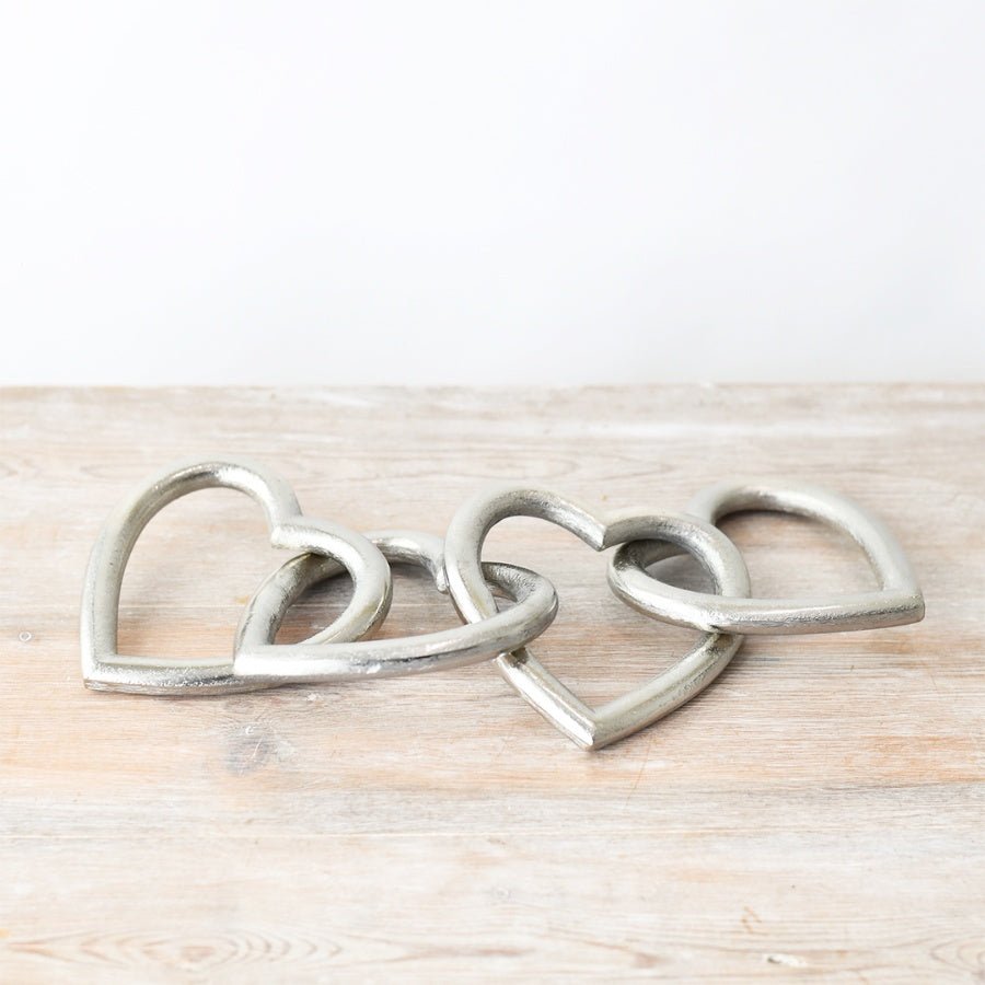 Aluminium Linked Hearts Chain 40cm - Peppy & Sage