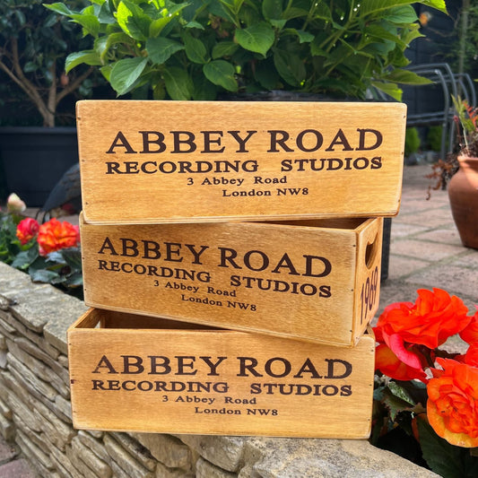 Antiqued "Abbey Road" Wooden Crate - Peppy & Sage