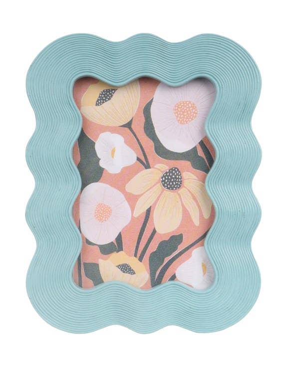 Aqua Blue Wave 4x6" Photo Frame - Peppy & Sage
