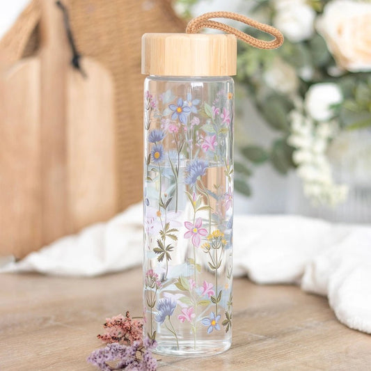 Blooming Lovely Glass Water Bottle - Peppy & Sage