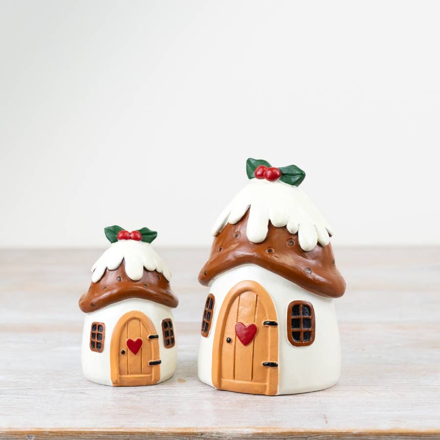 Christmas Pudding House 13cm - Peppy & Sage