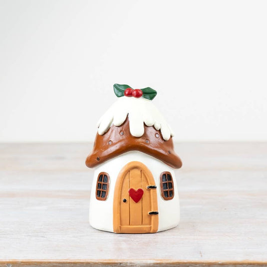 Christmas Pudding House 13cm - Peppy & Sage