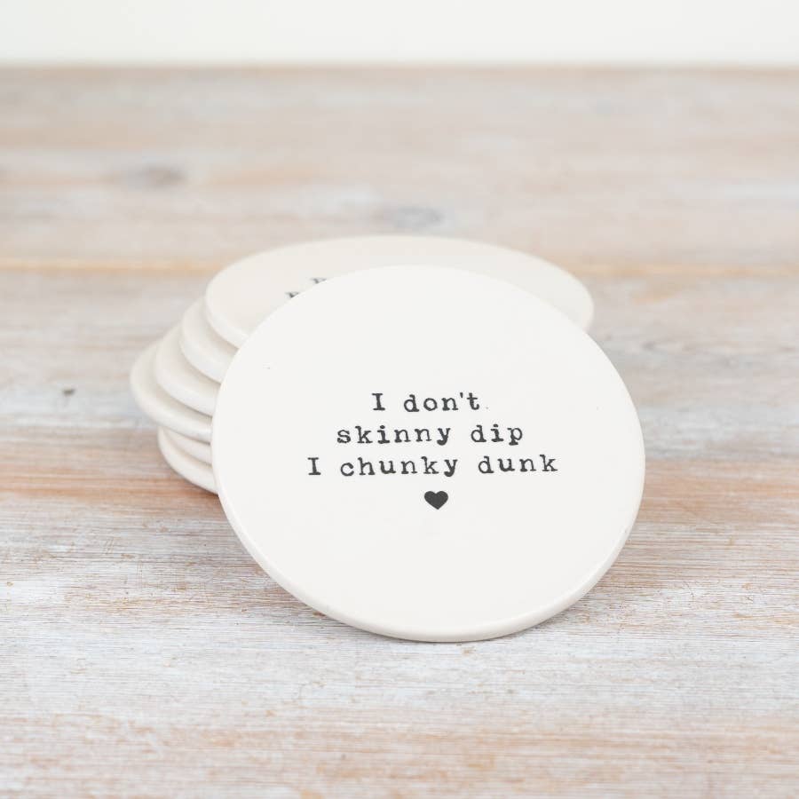Chunky Dunk Porcelain Coaster, 10cm - Peppy & Sage