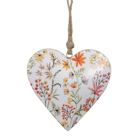Extra Large Floral Metal Heart 15cm - Peppy & Sage