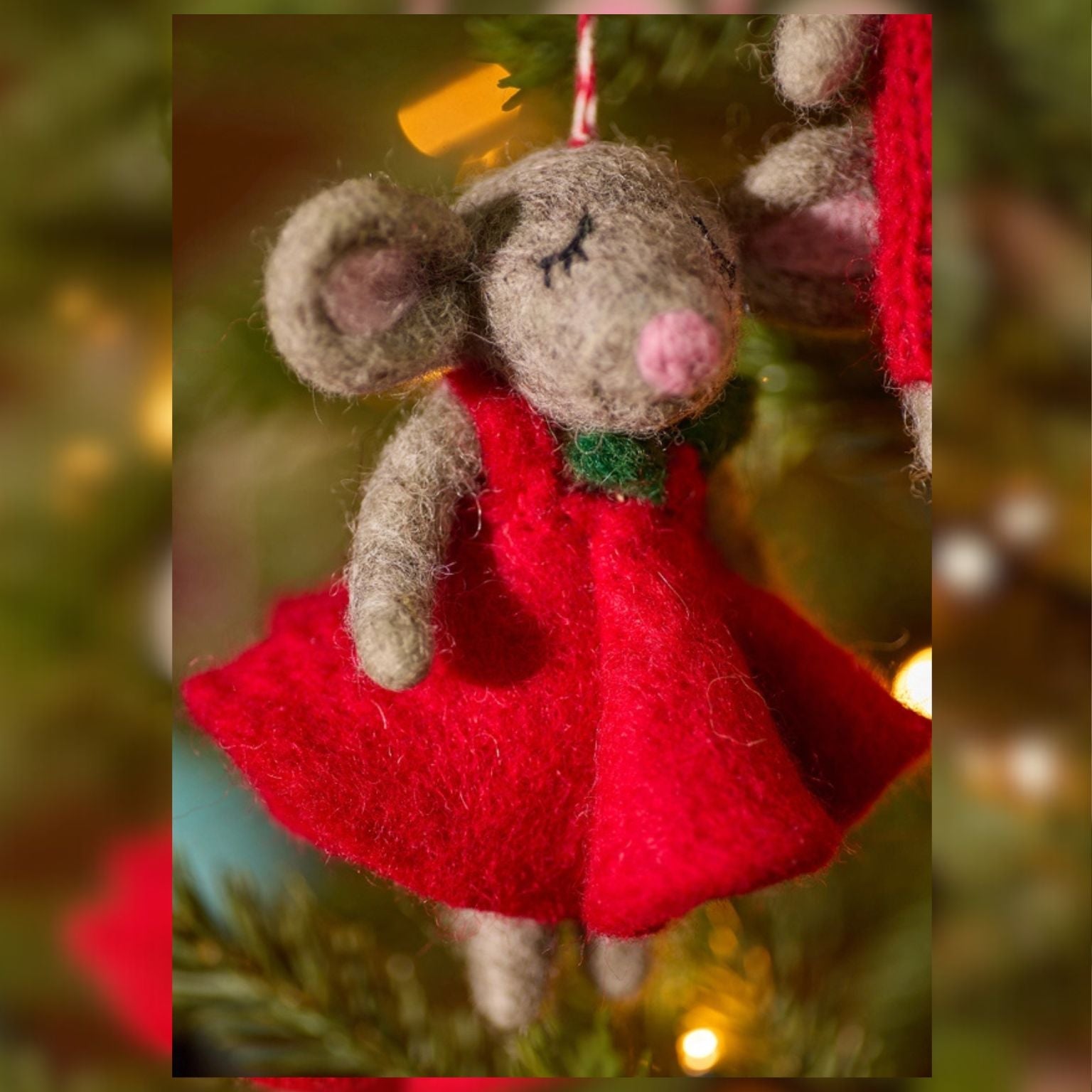 Felt Christmas Mice Decorations - Choose Design - Peppy & Sage