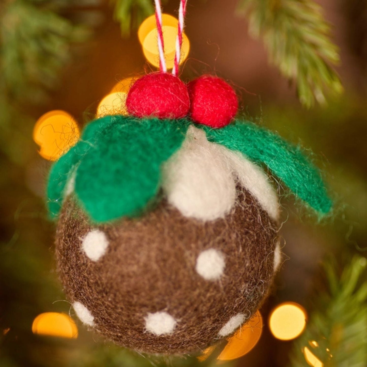 Felt Christmas Pudding Bauble - Peppy & Sage