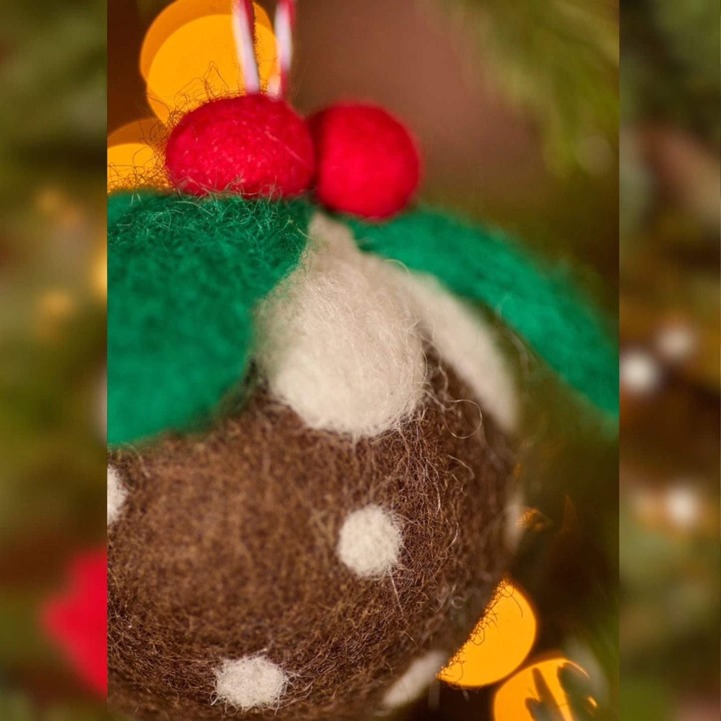 Felt Christmas Pudding Bauble - Peppy & Sage