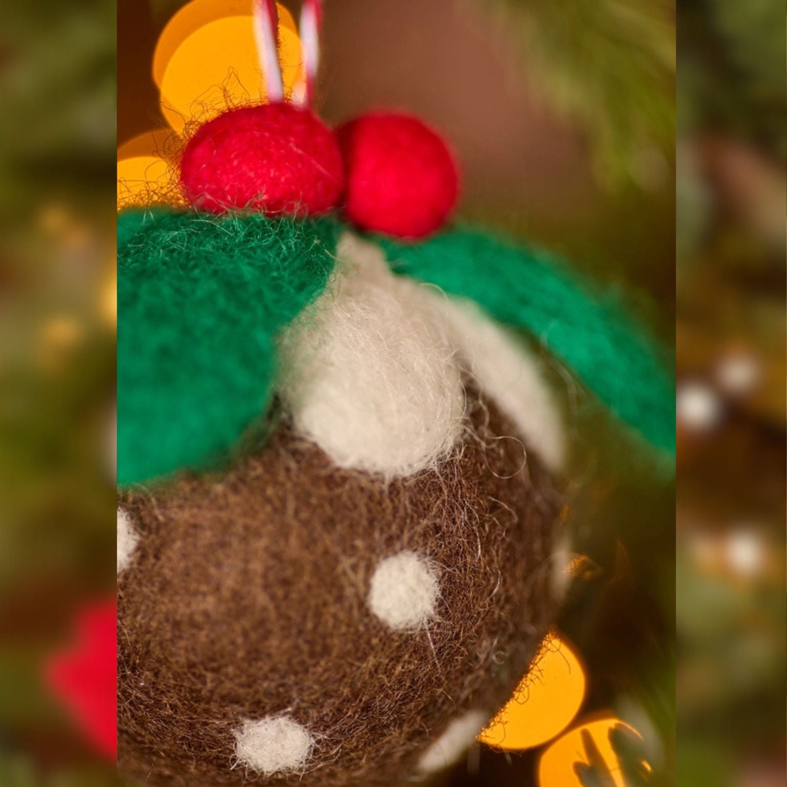 Felt Christmas Pudding Bauble - Peppy & Sage