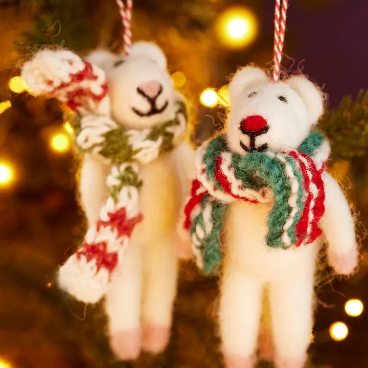 Felt Decoration, Handknit Scarf - Choose Design - Peppy & Sage