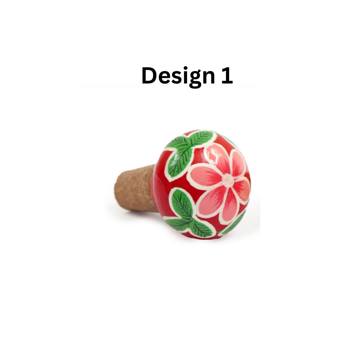 Floral Bottle Stopper - Choose Design - Peppy & Sage
