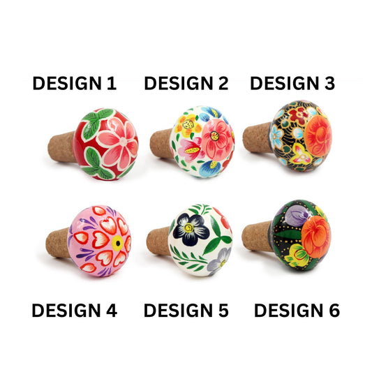 Floral Bottle Stopper - Choose Design - Peppy & Sage