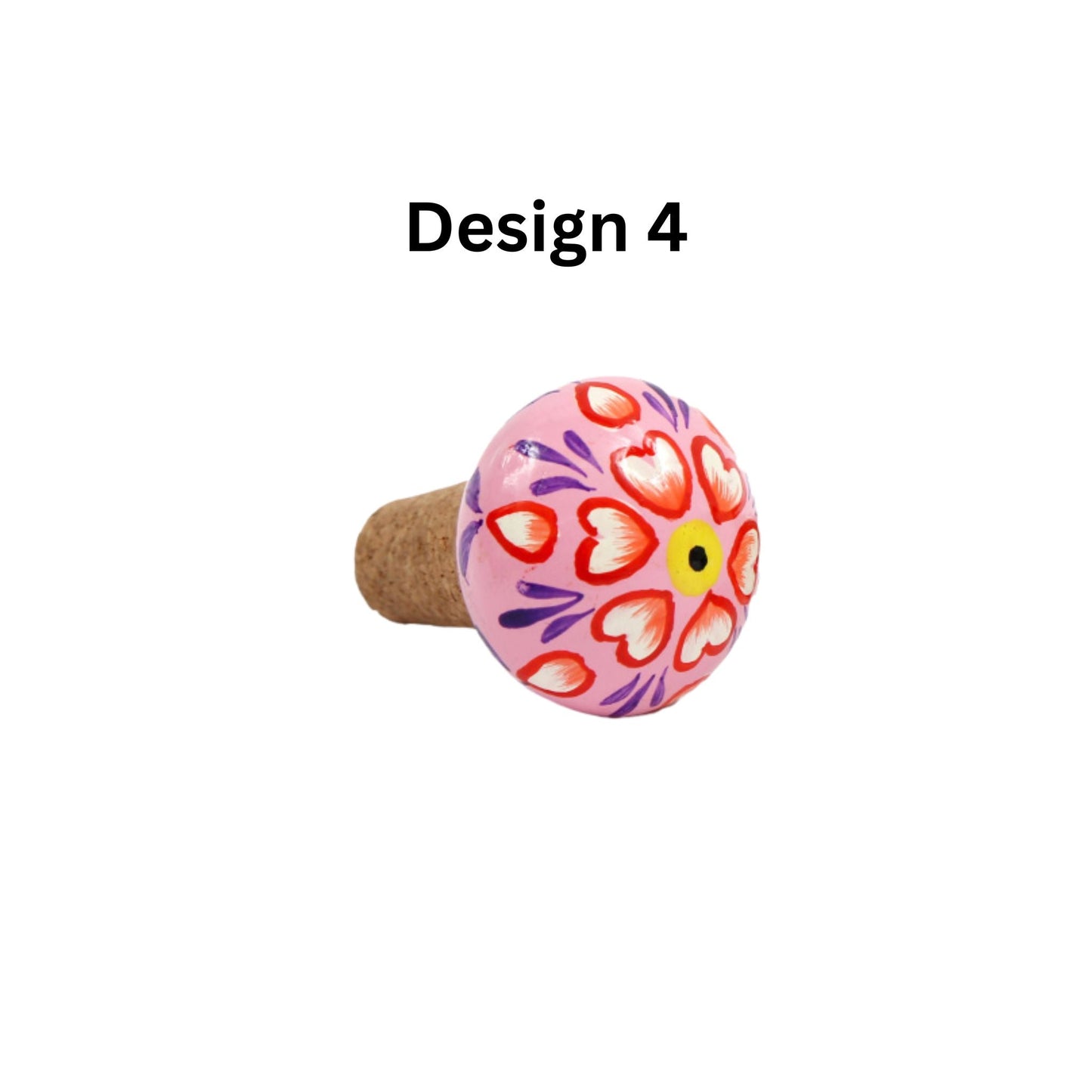 Floral Bottle Stopper - Choose Design - Peppy & Sage