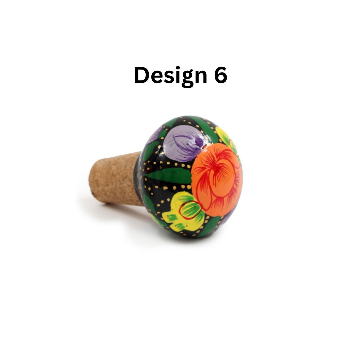 Floral Bottle Stopper - Choose Design - Peppy & Sage