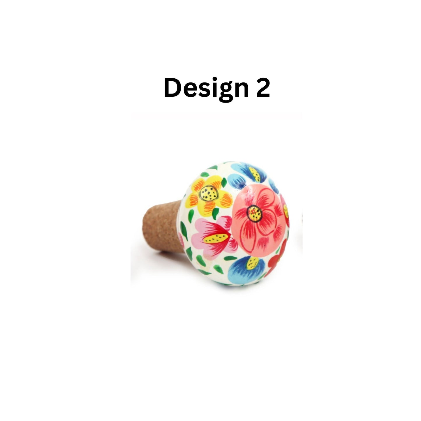 Floral Bottle Stopper - Choose Design - Peppy & Sage