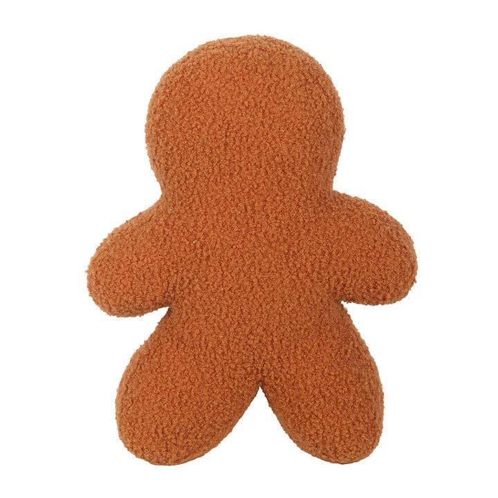 Gingerbread Man Boucle Christmas Cushion - Peppy & Sage