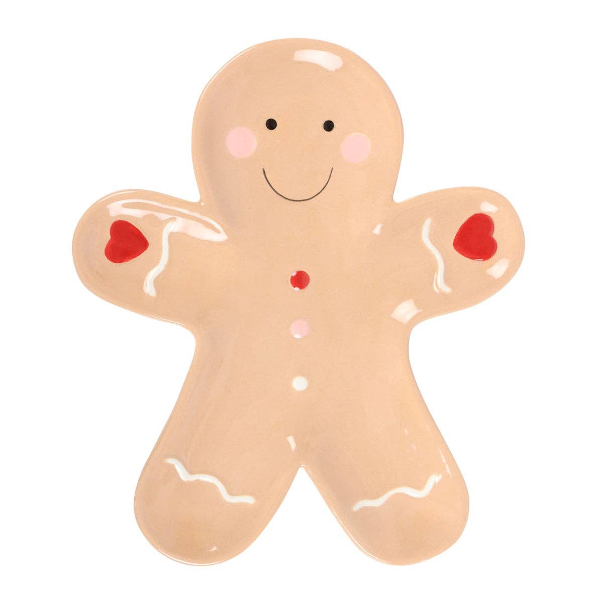 Gingerbread Man Ceramic Serving Plate - Peppy & Sage