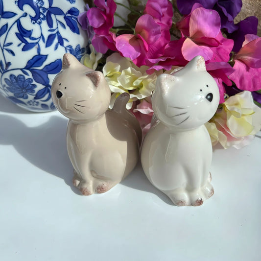 Glazed Cat Ornament - Choose Colour - Peppy & Sage