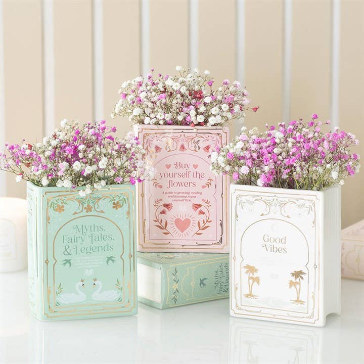 Green Book Shaped Vase - Peppy & Sage