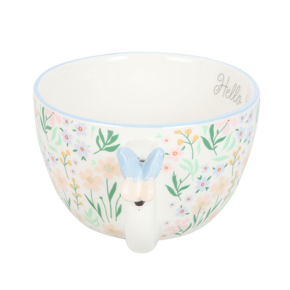 Hello Beautiful Ditsy Floral Print Mug with Butterfly - Peppy & Sage