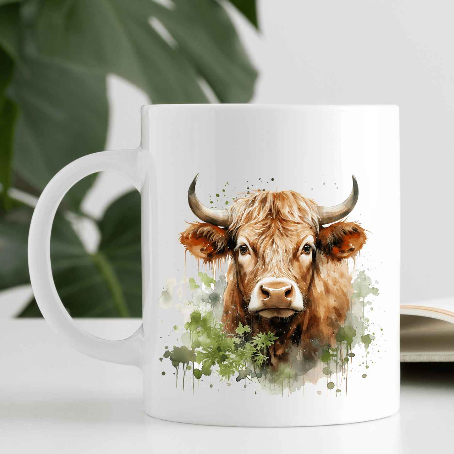 Highland Cow Watercolour Mug - Peppy & Sage