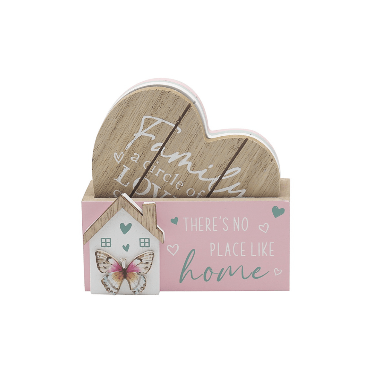 Home Heart Shaped Coasters Set of 4 - Peppy & Sage
