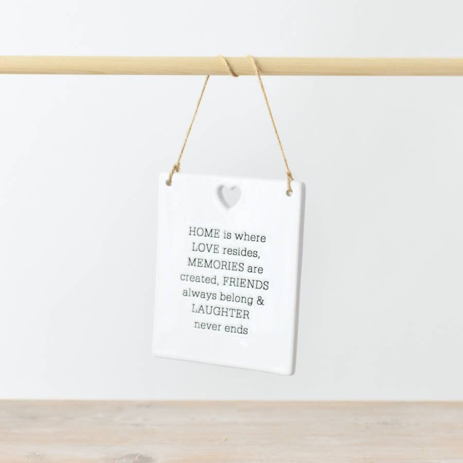 Home, Love, Memories Plaque, 12cm - Peppy & Sage