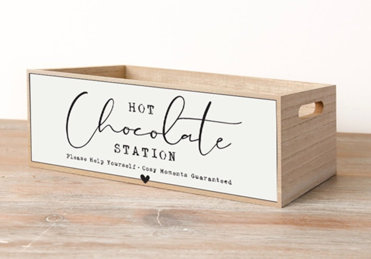 Hot Chocolate Station Storage Crate - Peppy & Sage