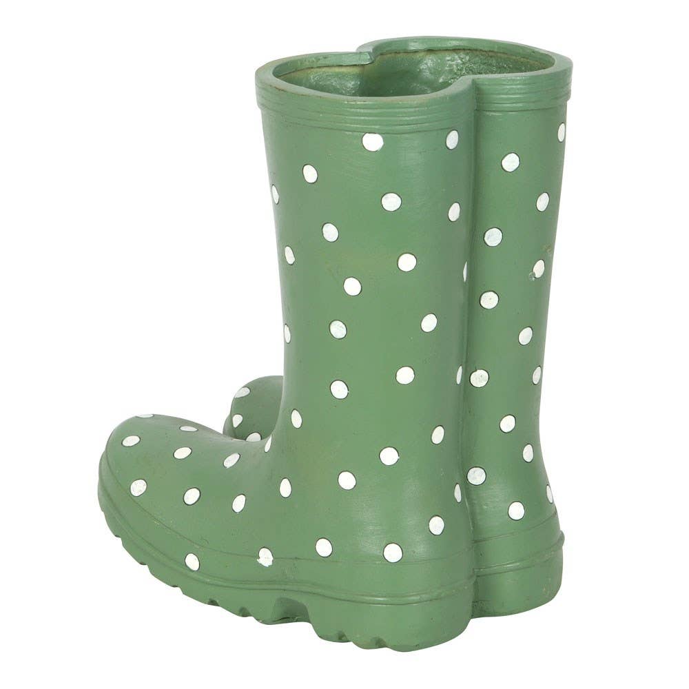 Light Green Welly Boot Planter - Peppy & Sage