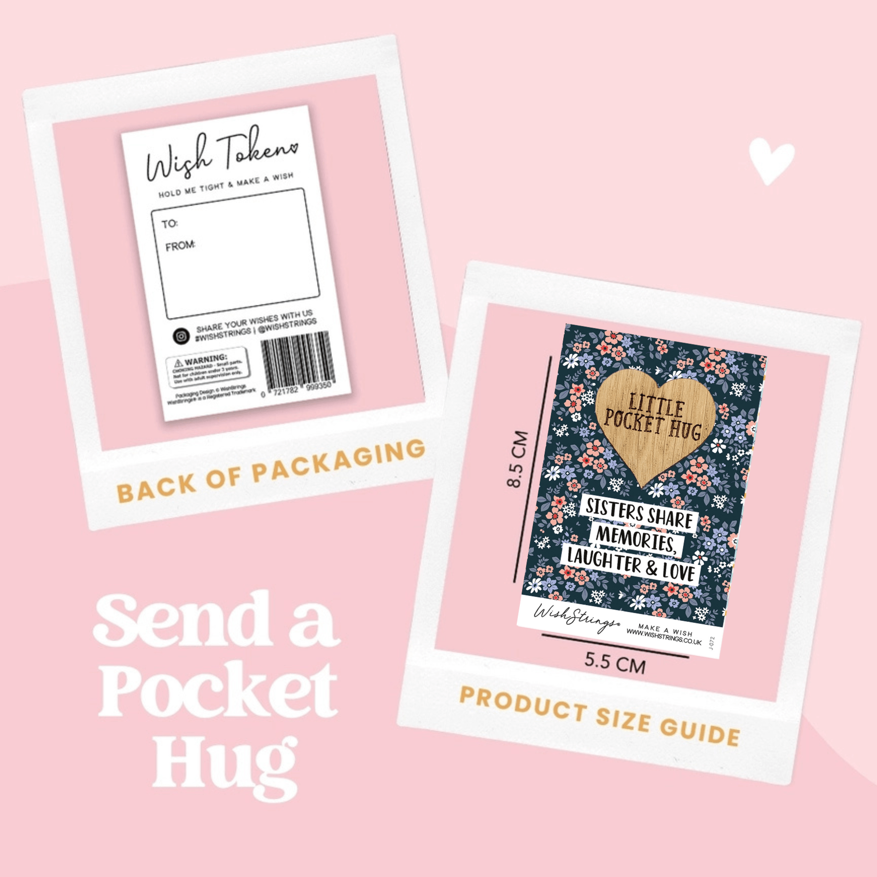 Little Pocket Hug - Sisters Share Memories, Laughter and Love - Peppy & Sage