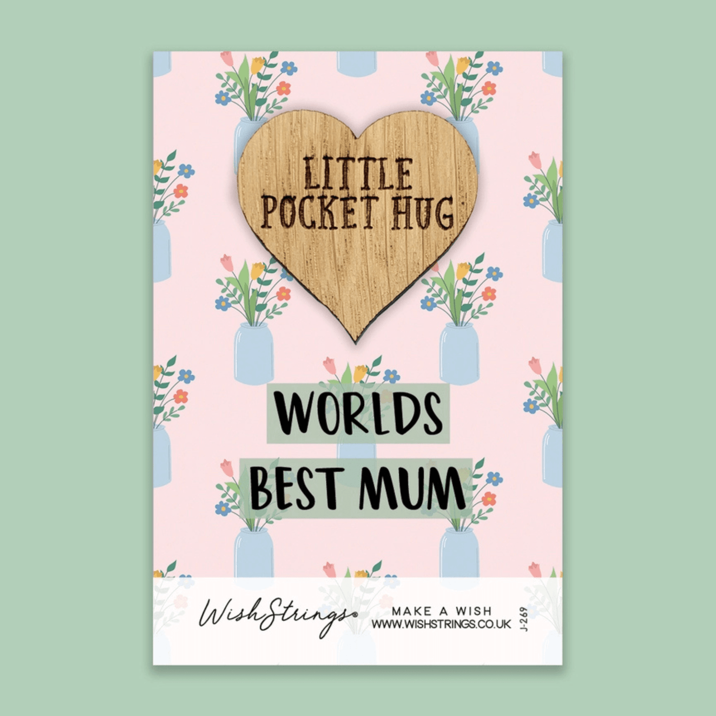 Little Pocket Hug - Worlds Best Mum - Peppy & Sage
