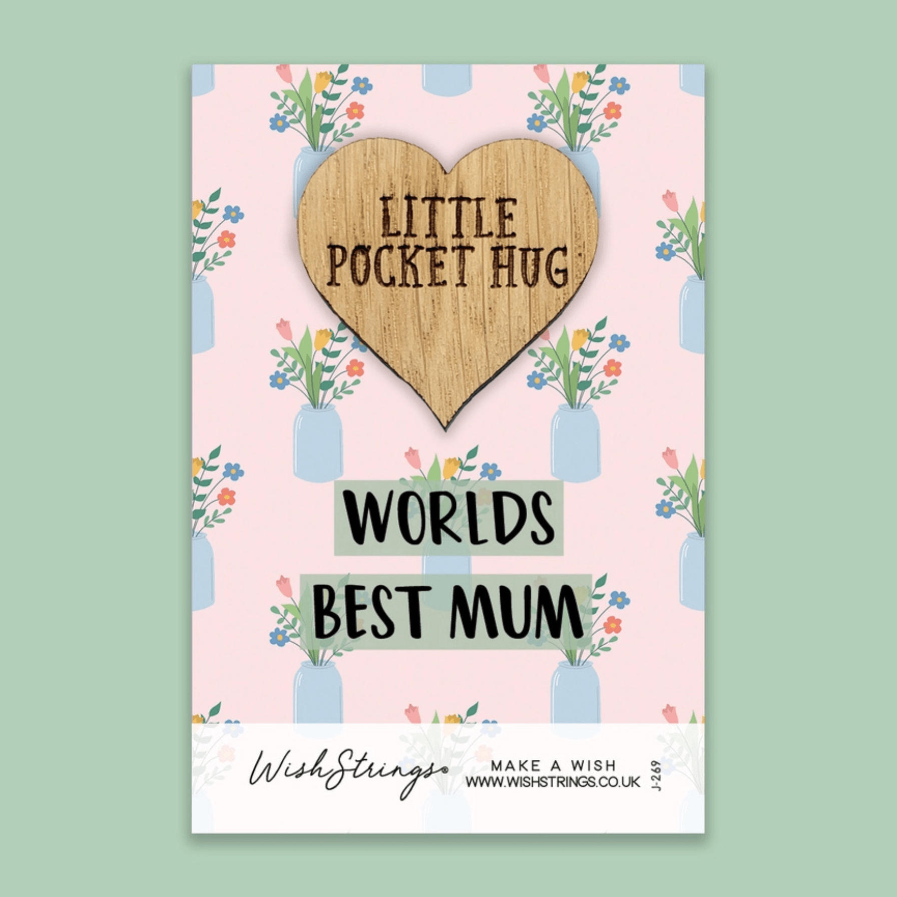 Little Pocket Hug - Worlds Best Mum - Peppy & Sage