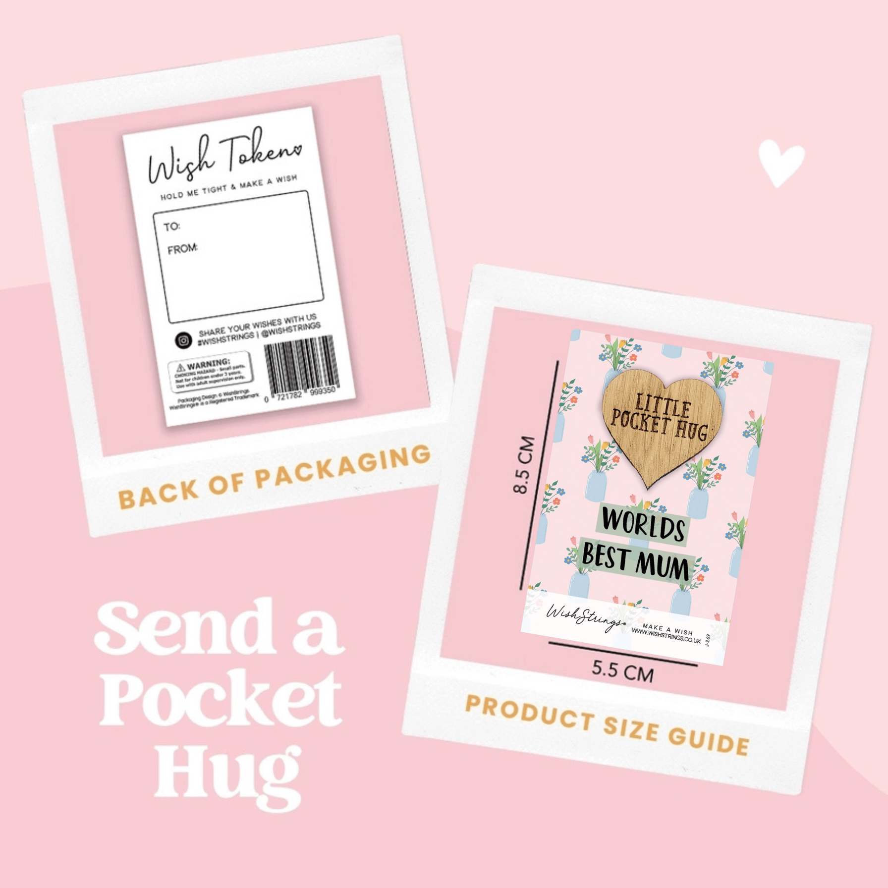 Little Pocket Hug - Worlds Best Mum - Peppy & Sage