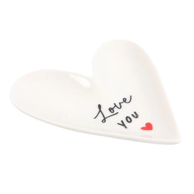 Love You Heart Shaped Valentine's Day Trinket Dish - Peppy & Sage