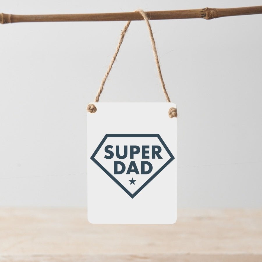 Mini Metal Sign Super Dad - Peppy & Sage