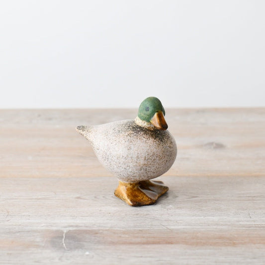 Speckled white & Green Fat Duck 9.4cm - Peppy & Sage