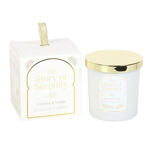 The Story of Serenity Coconut & Vanilla Candle - Peppy & Sage