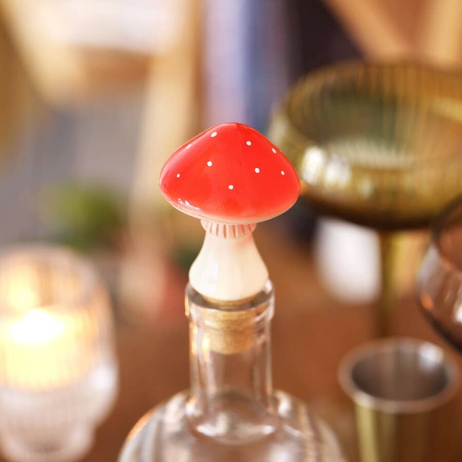 Toadstool Cork Bottle Stopper - Peppy & Sage