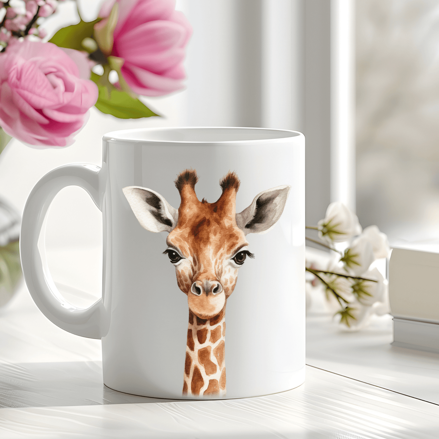 Watercolour Giraffe Print Mug - Peppy & Sage