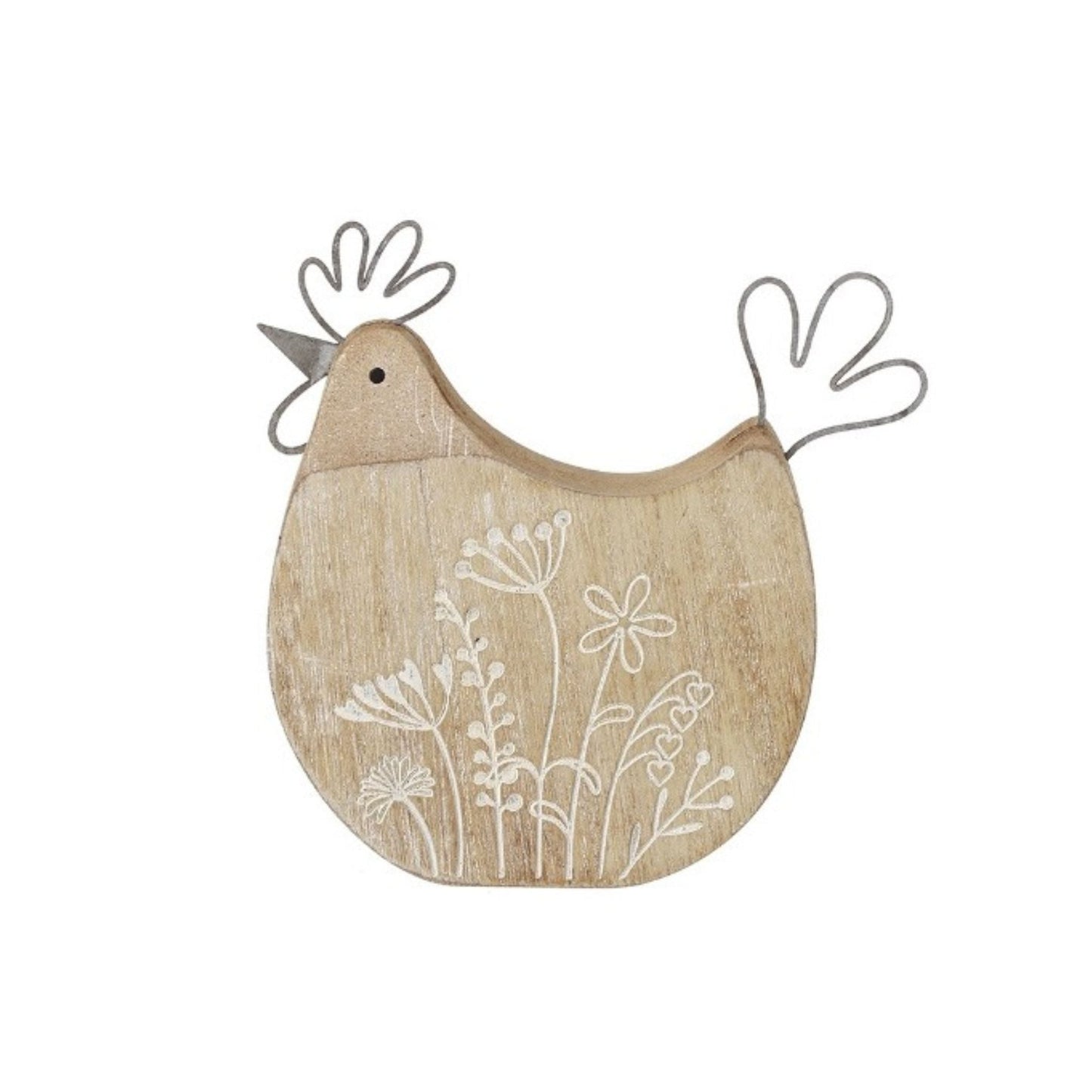 Wooden Chicken Deco 12.5cm - Peppy & Sage