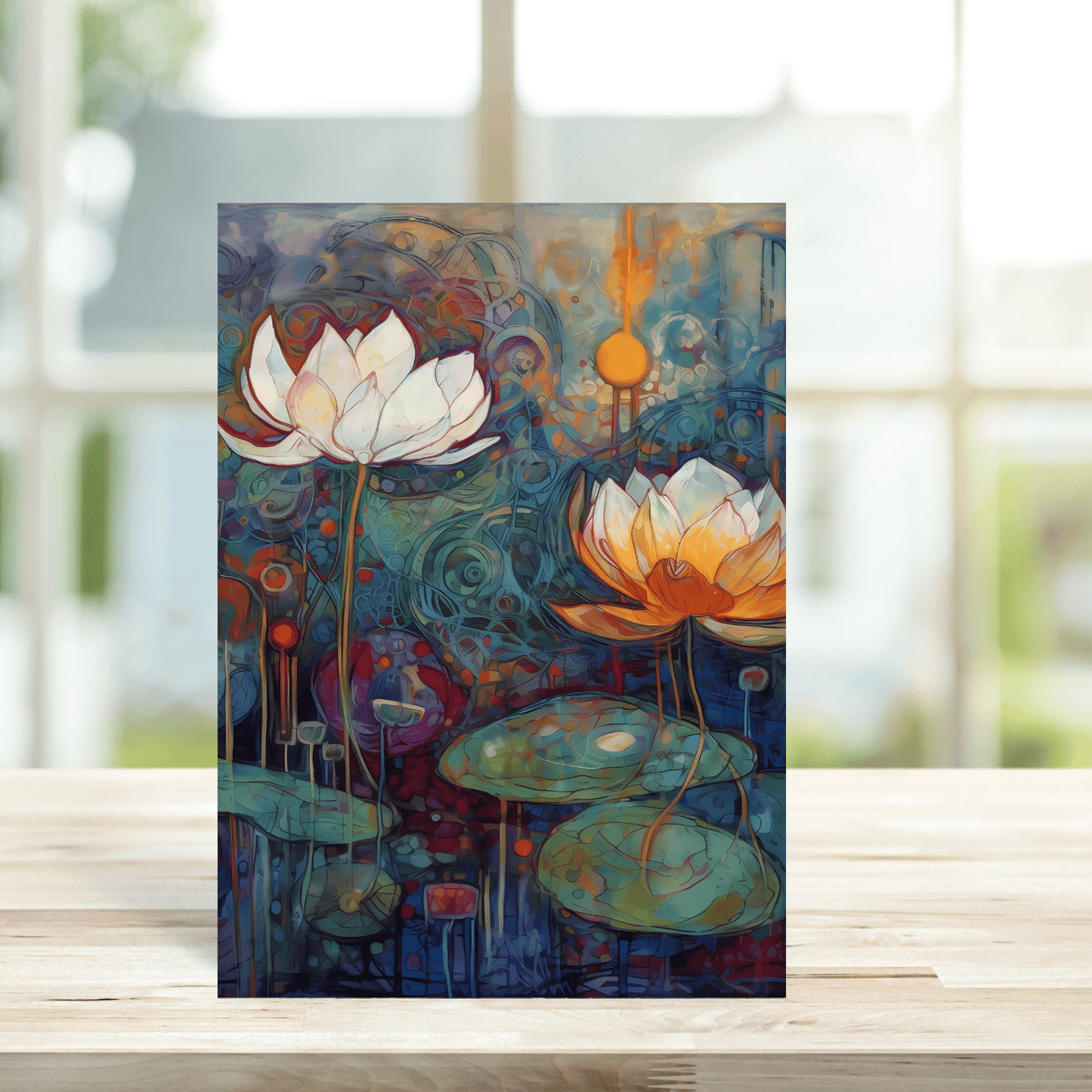 Art Nouveau Lilly Pad Card - Peppy & Sage