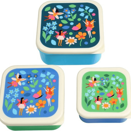 Fairies In The Garden Snackboxes ~ Set of 3 - Peppy & Sage