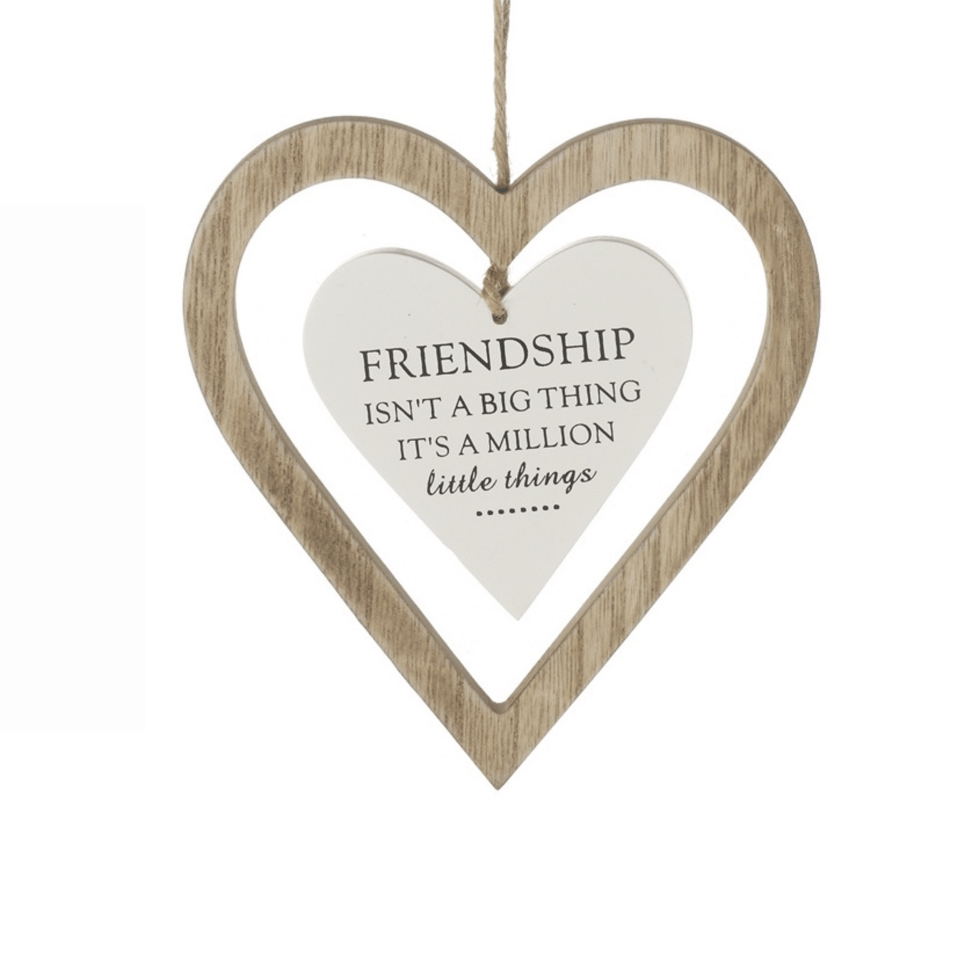 Friendship Hanging Heart Decoration - Peppy & Sage