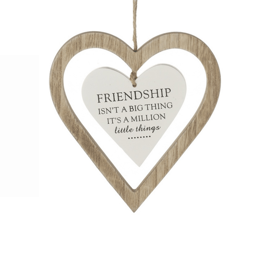 Friendship Hanging Heart Decoration - Peppy & Sage