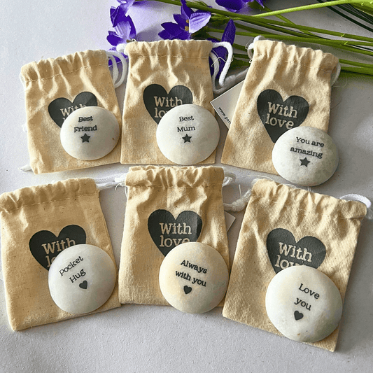 Keepsake Marble Token with Bag - Choose Sentiment - Peppy & Sage