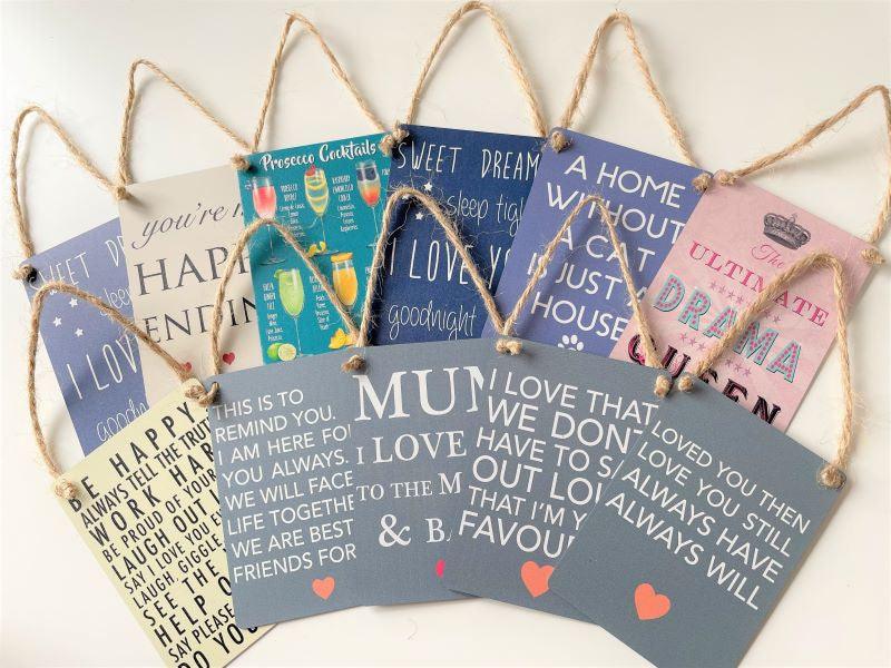 Mini Metal Sign Mum I Love You To The Moon and Back - Peppy & Sage