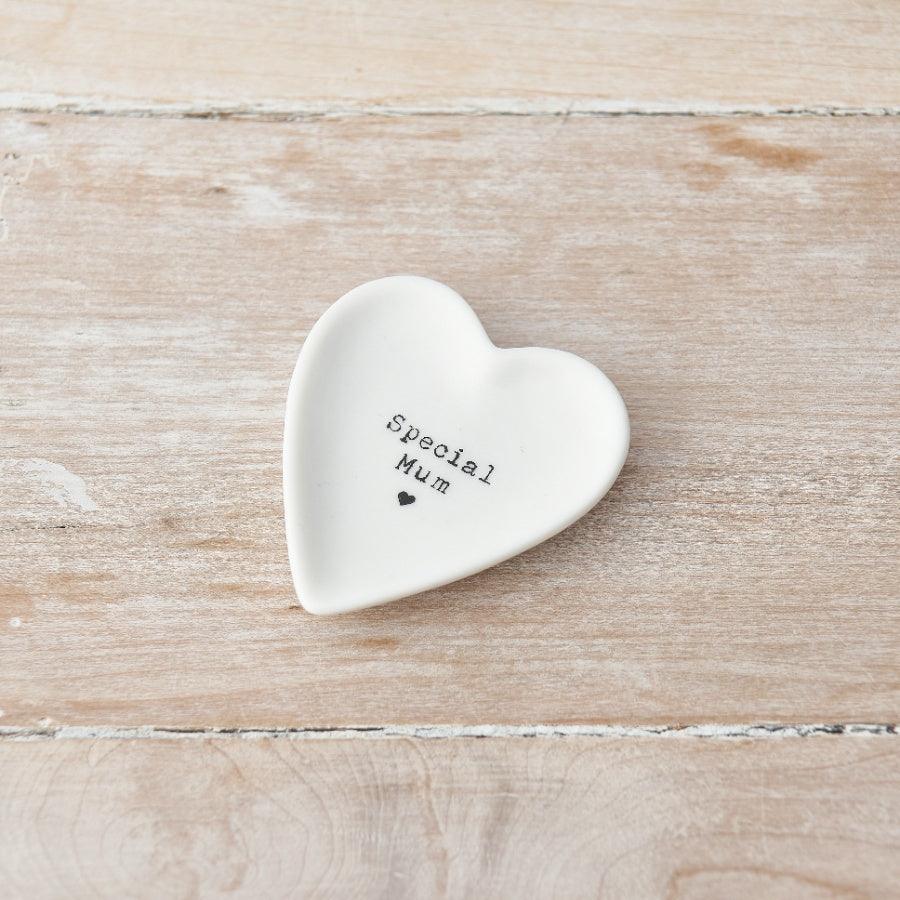 Miniature Heart Shaped Mum Trinket Dish - Peppy & Sage