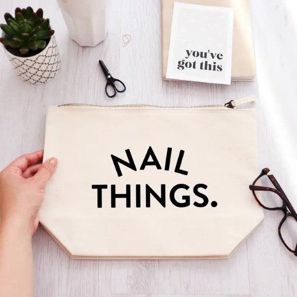 Nail Things ~ Large Zipped Pouch - Peppy & Sage