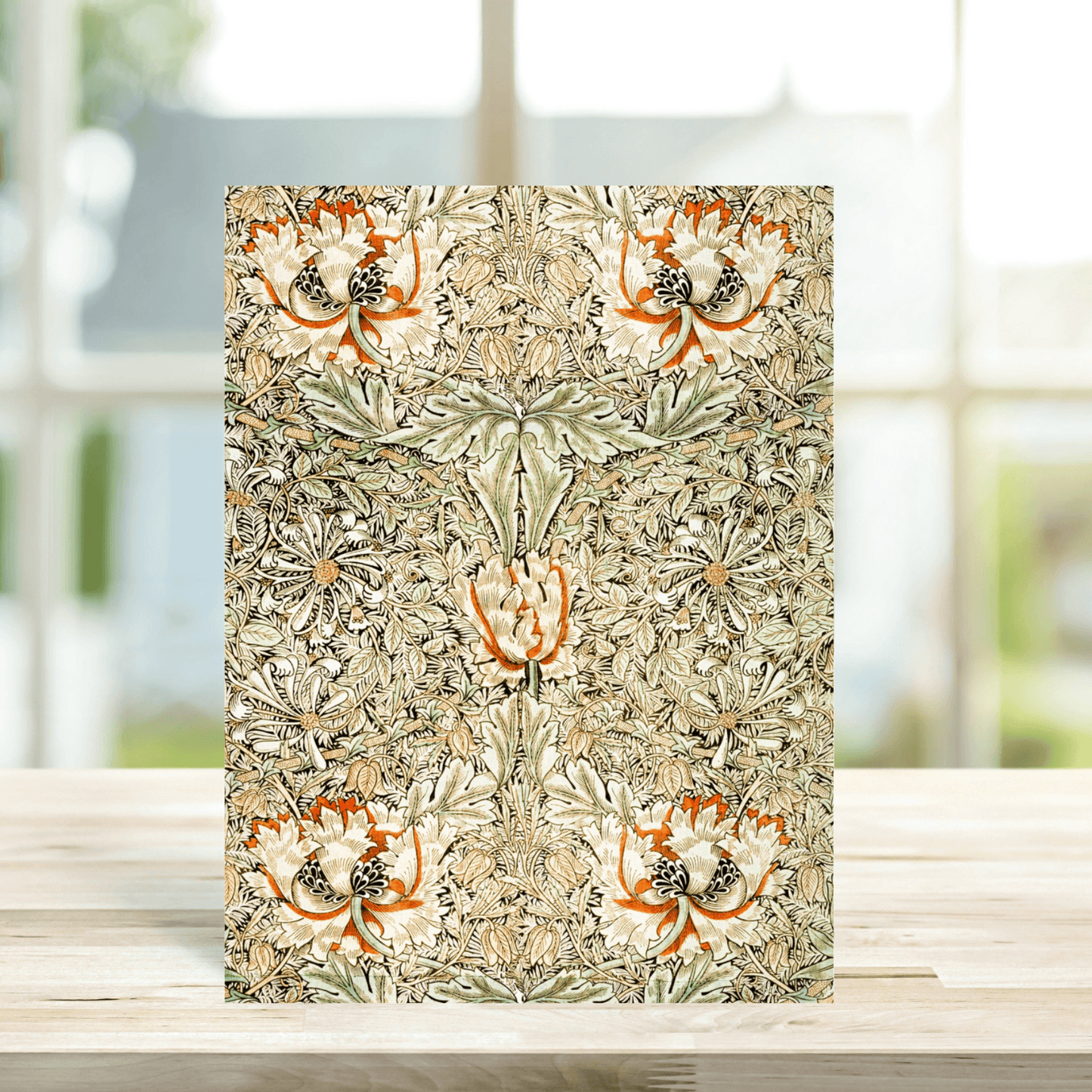 William Morris Honeysuckle Greetings Card - Peppy & Sage