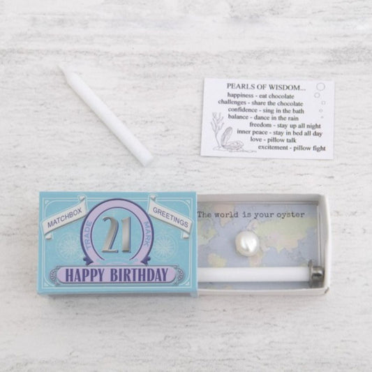 ’21 Happy Birthday’ matchbox - Peppy & Sage