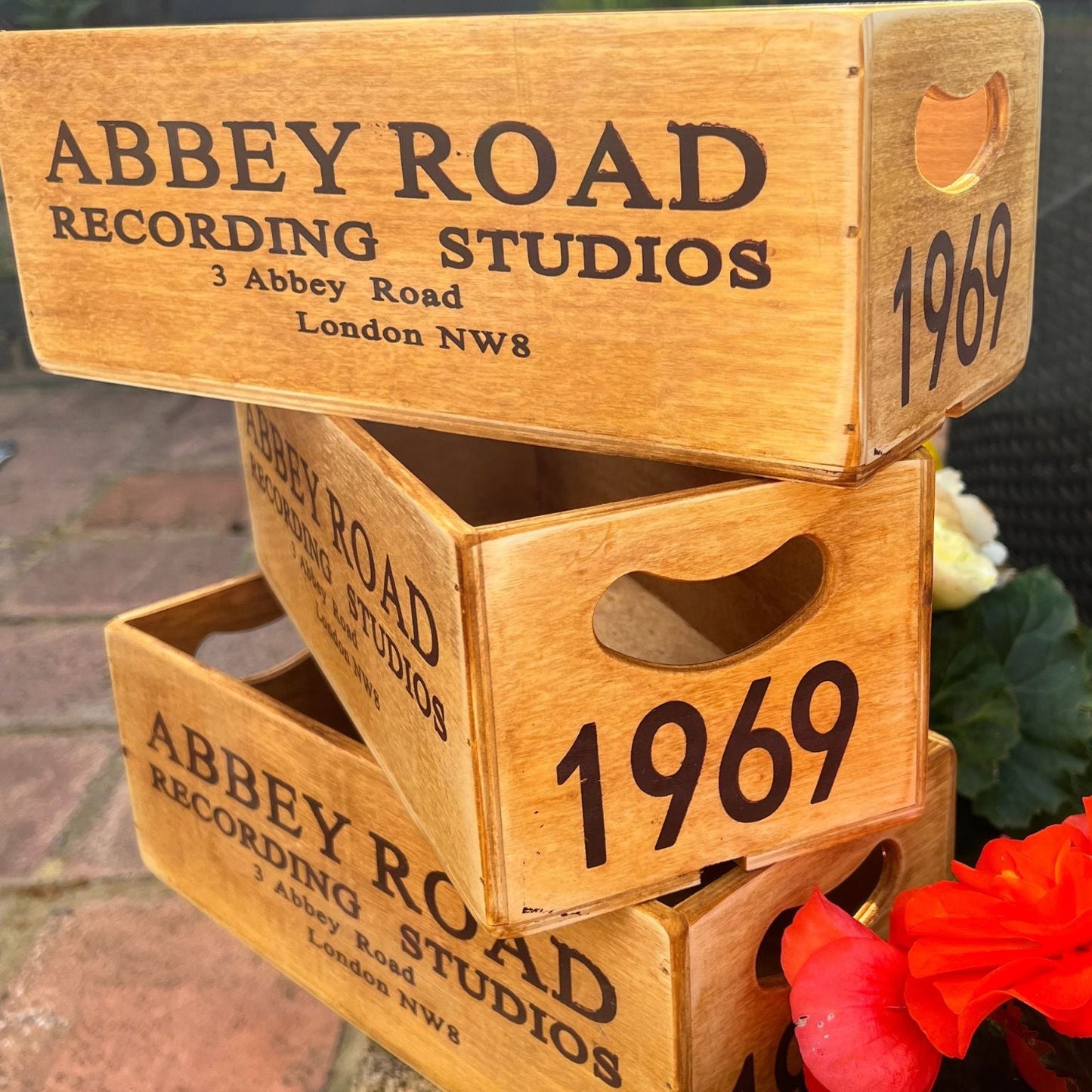 Antiqued "Abbey Road" Wooden Crate - Peppy & Sage